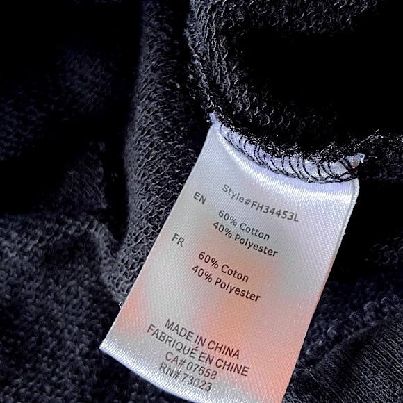 S Heart & Hips Glitter Rainbow Stripe Soft Black Hoodie Sweatshirt, French Terry - Picture 9 of 13